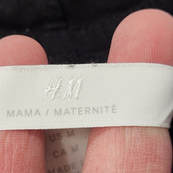 H&M MAMA MATERNITY WEAR BLACK PANTS SIZE MEDIUM WOMEN'S WEAR PREGNANCY COMFORT - Picture 11 of 15